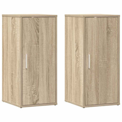 Shoe Cabinet Set of 2 Sonoma Oak Engineered Wood Medium
