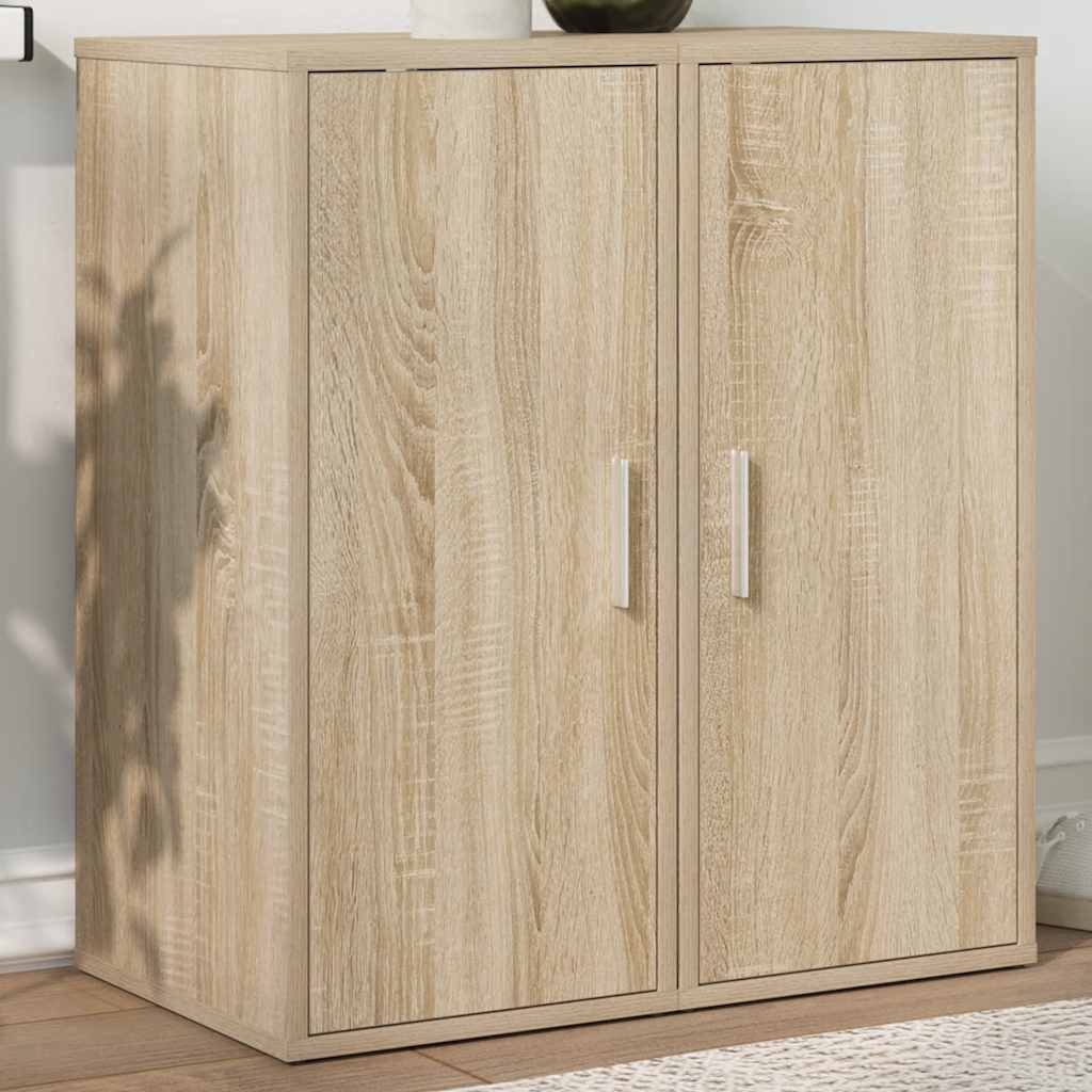 Shoe Cabinet Set of 2 Sonoma Oak Engineered Wood Medium