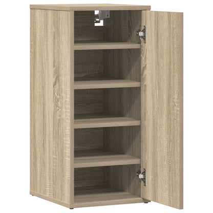 Shoe Cabinet Set of 2 Sonoma Oak Engineered Wood Medium