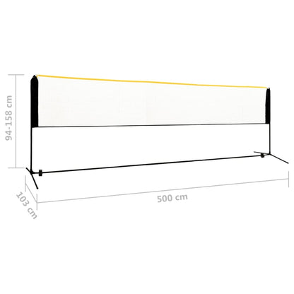 Adjustable Badminton Net 500x103x37.0 - 62.2 " Metal