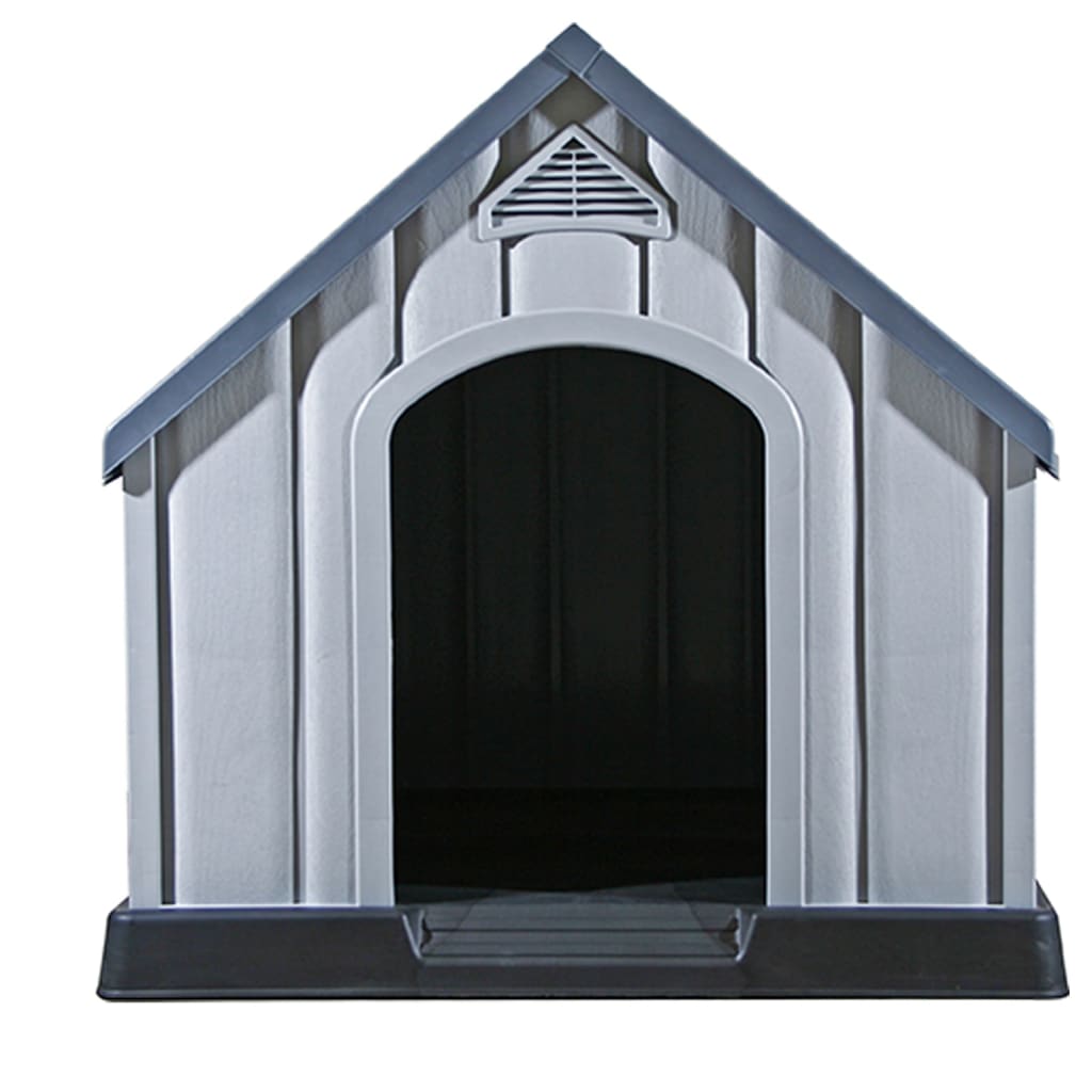 Dog House Gray Plastic Large Durable Dog House Rectangular