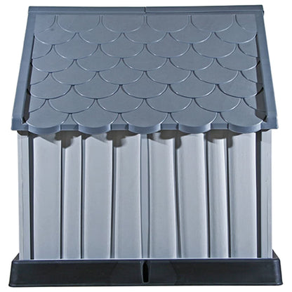 Dog House Gray Plastic Large Durable Dog House Rectangular