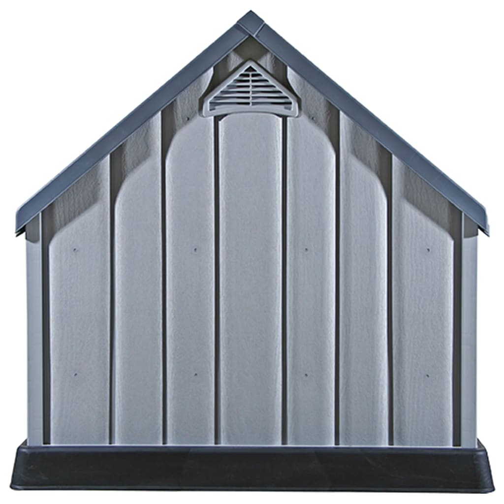 Dog House Gray Plastic Large Durable Dog House Rectangular