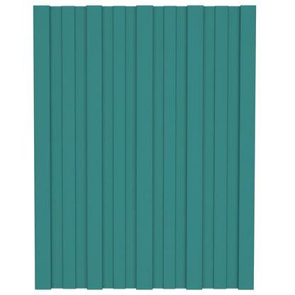 Roof Panel 12 pcs Green 23.62 x 17.72 in Galvanised steel