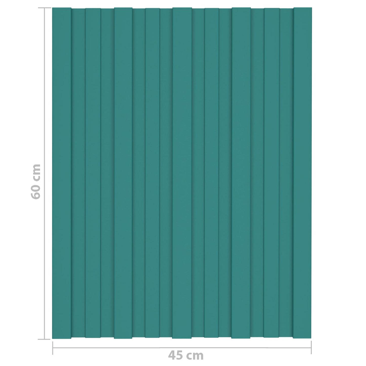 Roof Panel 36 pcs Green 23.62 x 17.72 in Galvanised steel