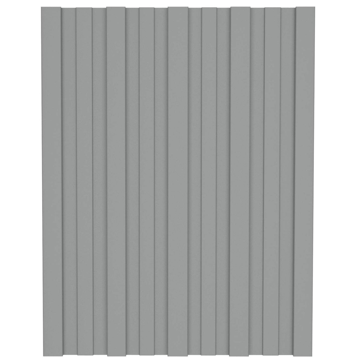 Roof Panel 12 pcs Grey 23.62 x 17.72 in Galvanised steel