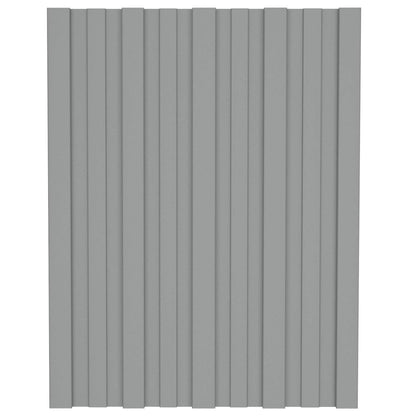 Roof Panel 12 pcs Grey 23.62 x 17.72 in Galvanised steel