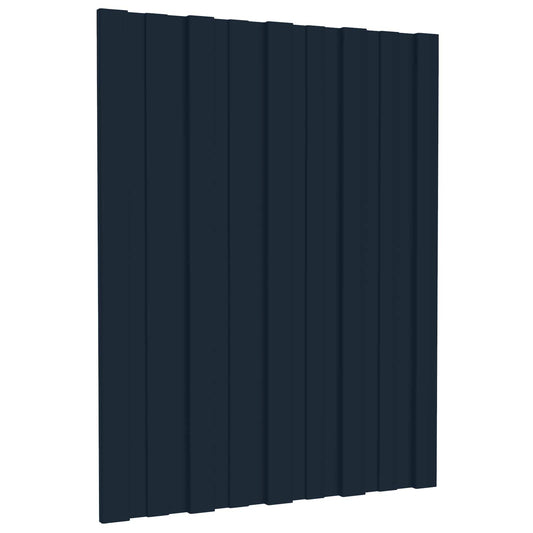 Roof Panel 12 pcs Anthracite 23.62 x 17.72 in Galvanised steel