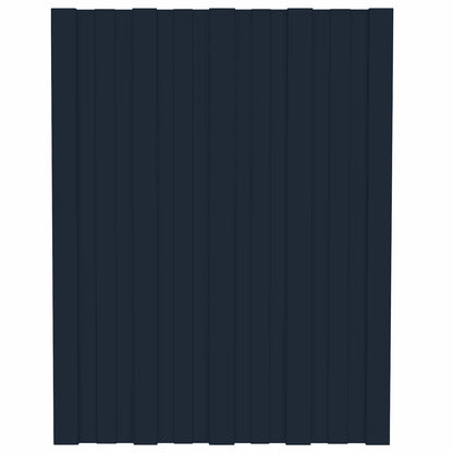 Roof Panel 12 pcs Anthracite 23.62 x 17.72 in Galvanised steel