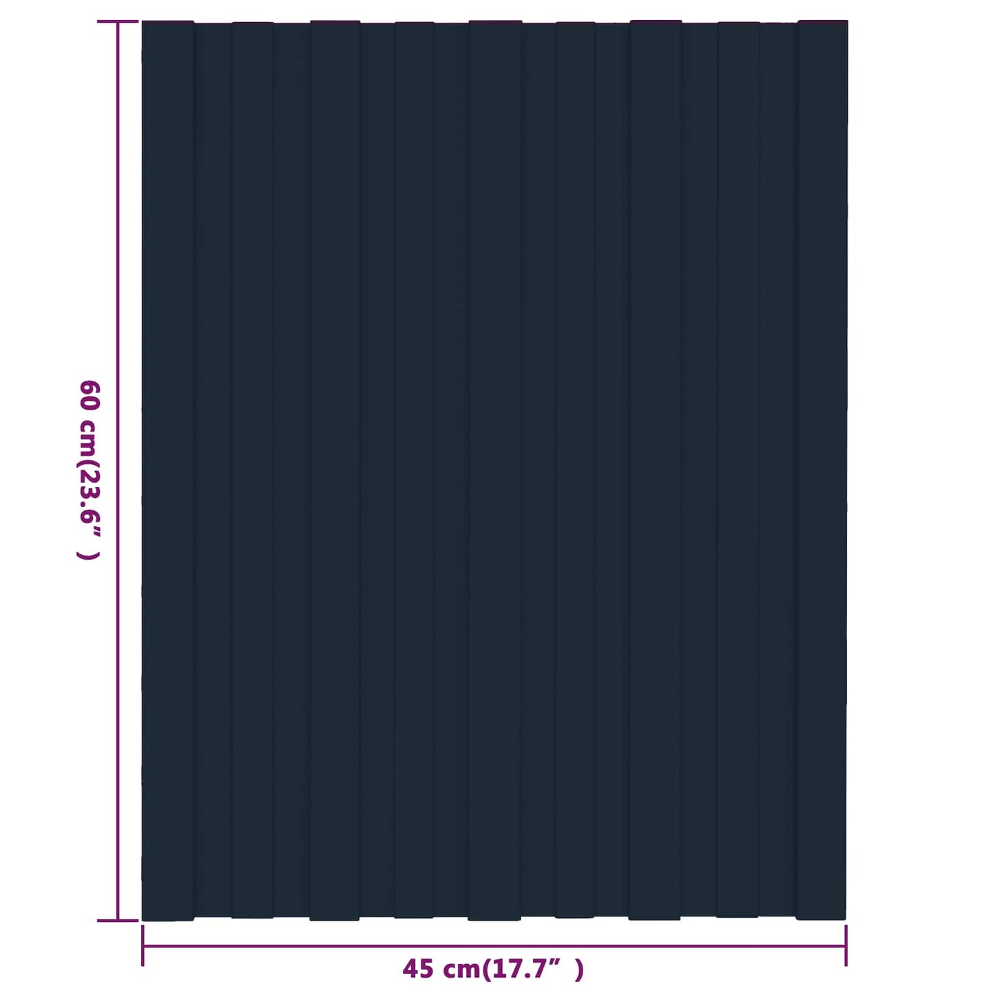 Roof Panel 12 pcs Anthracite 23.62 x 17.72 in Galvanised steel