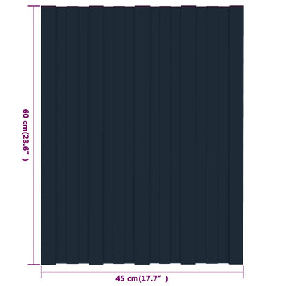 Roof Panel 12 pcs Anthracite 23.62 x 17.72 in Galvanised steel