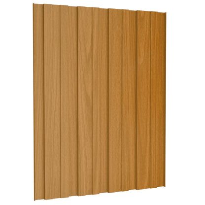 Roof Panel 12 pcs Natural 23.62 x 17.72 in Galvanised steel