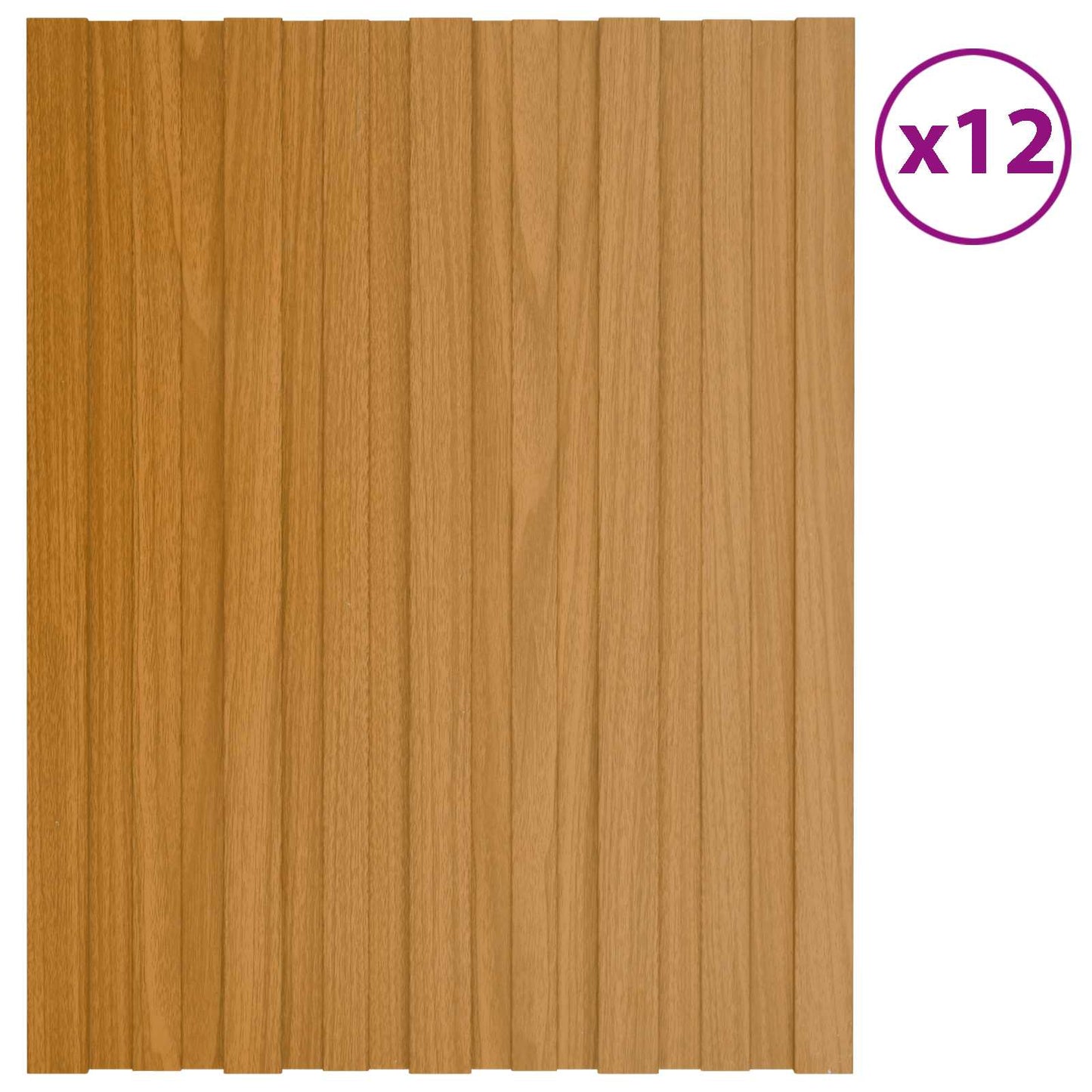 Roof Panel 12 pcs Natural 23.62 x 17.72 in Galvanised steel