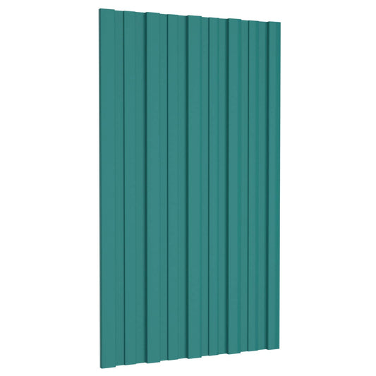 Roof Panel 36 pcs Green 31.50 x 17.72 in Galvanised steel