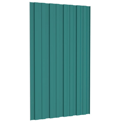 Roof Panel 36 pcs Green 31.50 x 17.72 in Galvanised steel