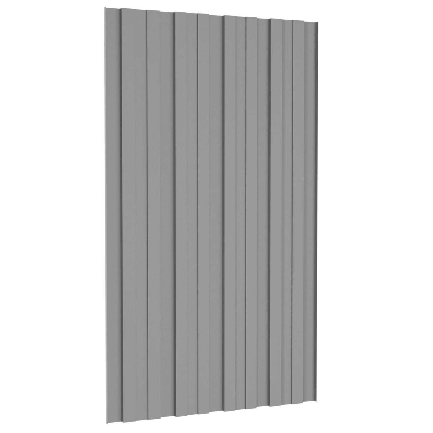 Roof Panel 12 pcs Grey 31.50 x 17.72 in Galvanised steel