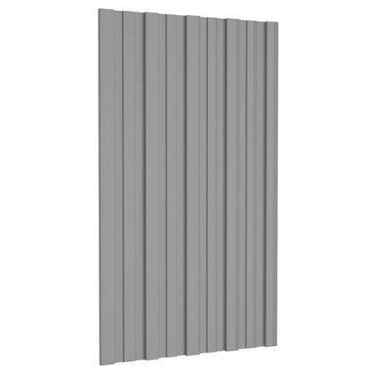 Roof Panel 36 pcs Grey 31.50 x 17.72 in Galvanised steel
