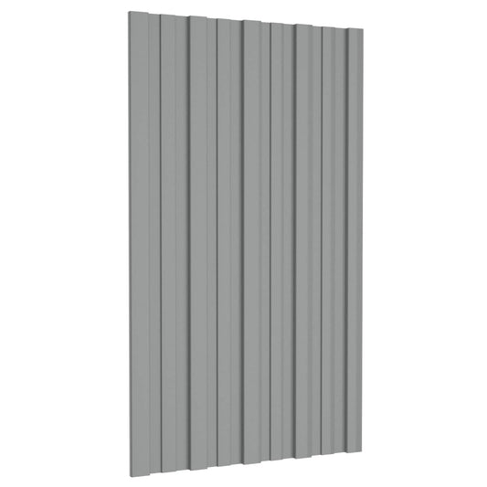 Roof Panel 36 pcs Grey 31.50 x 17.72 in Galvanised steel
