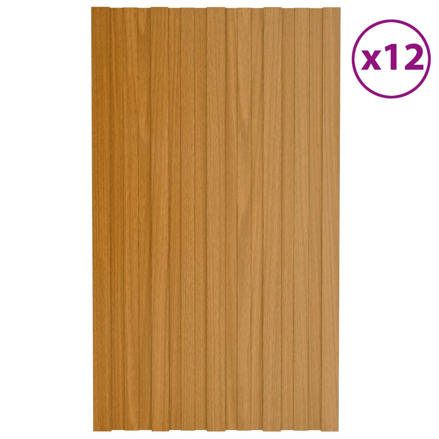 Roof Panel 12 pcs Natural 31.50 x 17.72 in Galvanised steel