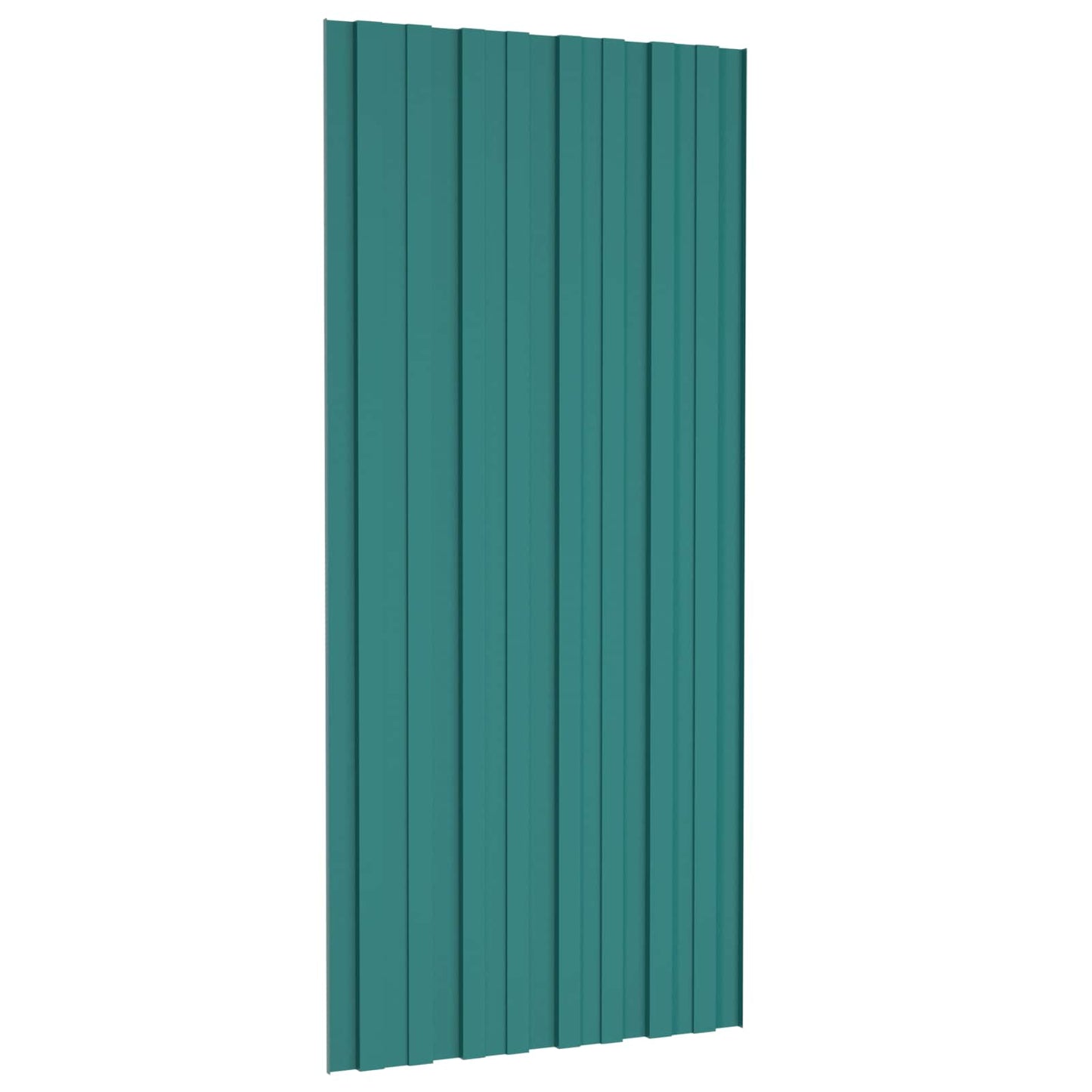 Roof Panel 12 pcs Green 39.37 x 17.72 in Galvanised steel