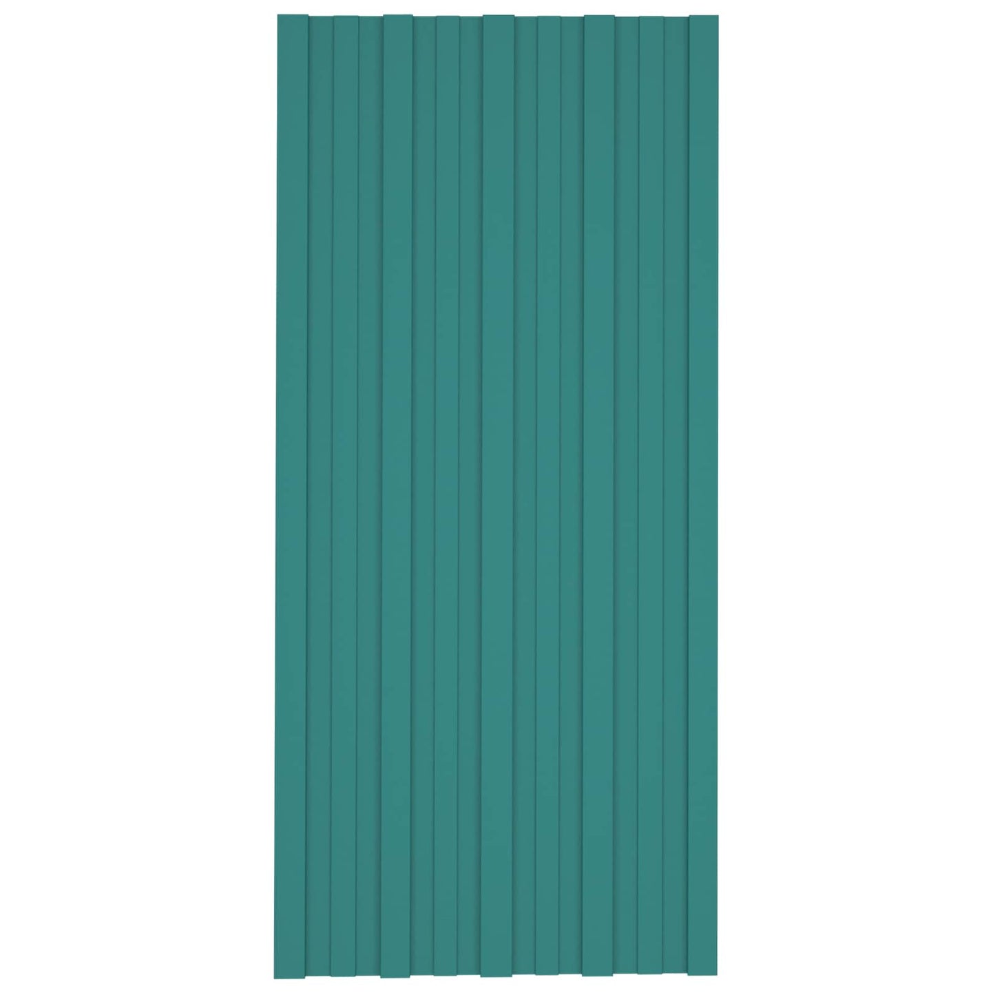 Roof Panel 12 pcs Green 39.37 x 17.72 in Galvanised steel