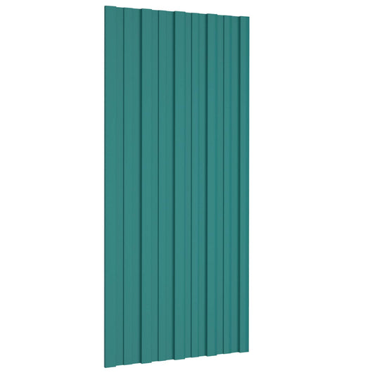 Roof Panel 36 pcs Green 39.37 x 17.72 in Galvanised steel