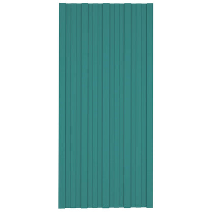 Roof Panel 36 pcs Green 39.37 x 17.72 in Galvanised steel