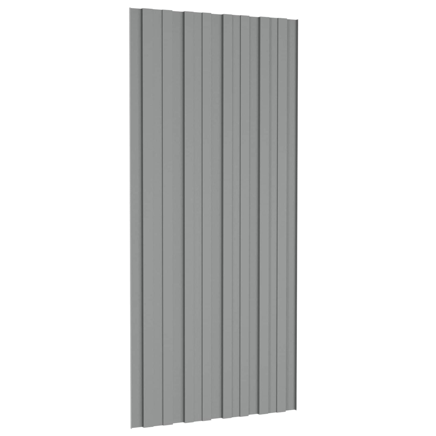 Roof Panel 12 pcs Grey 39.37 x 17.72 in Galvanised steel