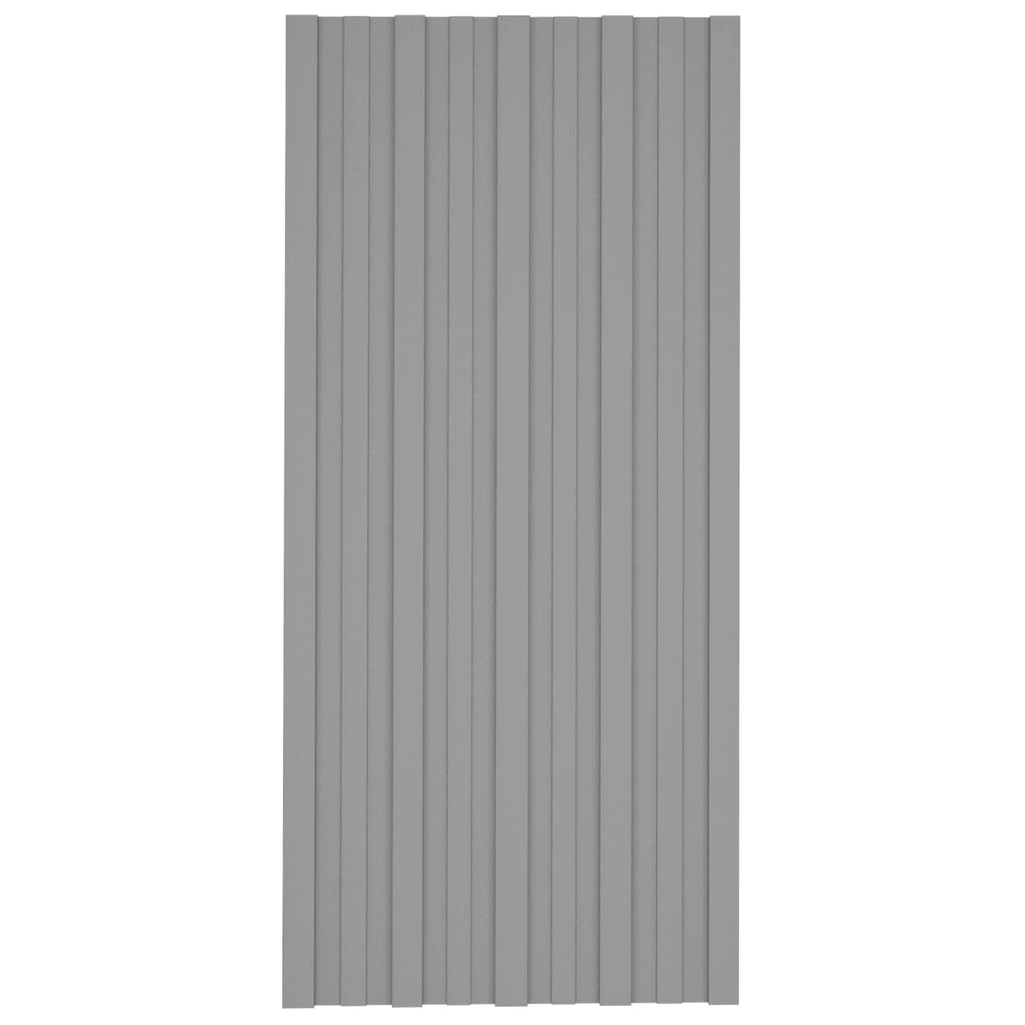 Roof Panel 12 pcs Grey 39.37 x 17.72 in Galvanised steel