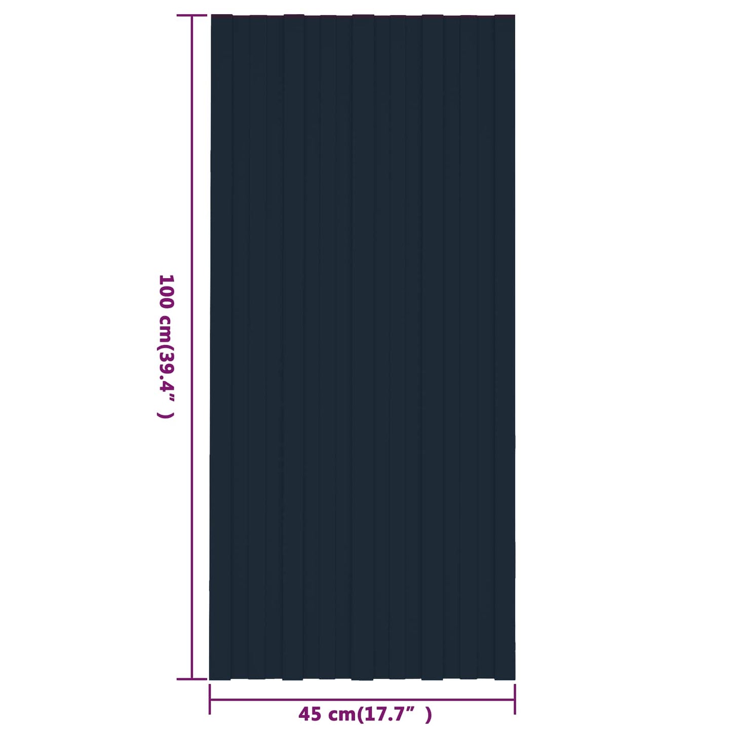 Roof Panel 12 pcs Anthracite 39.37 x 17.72 in Galvanised steel