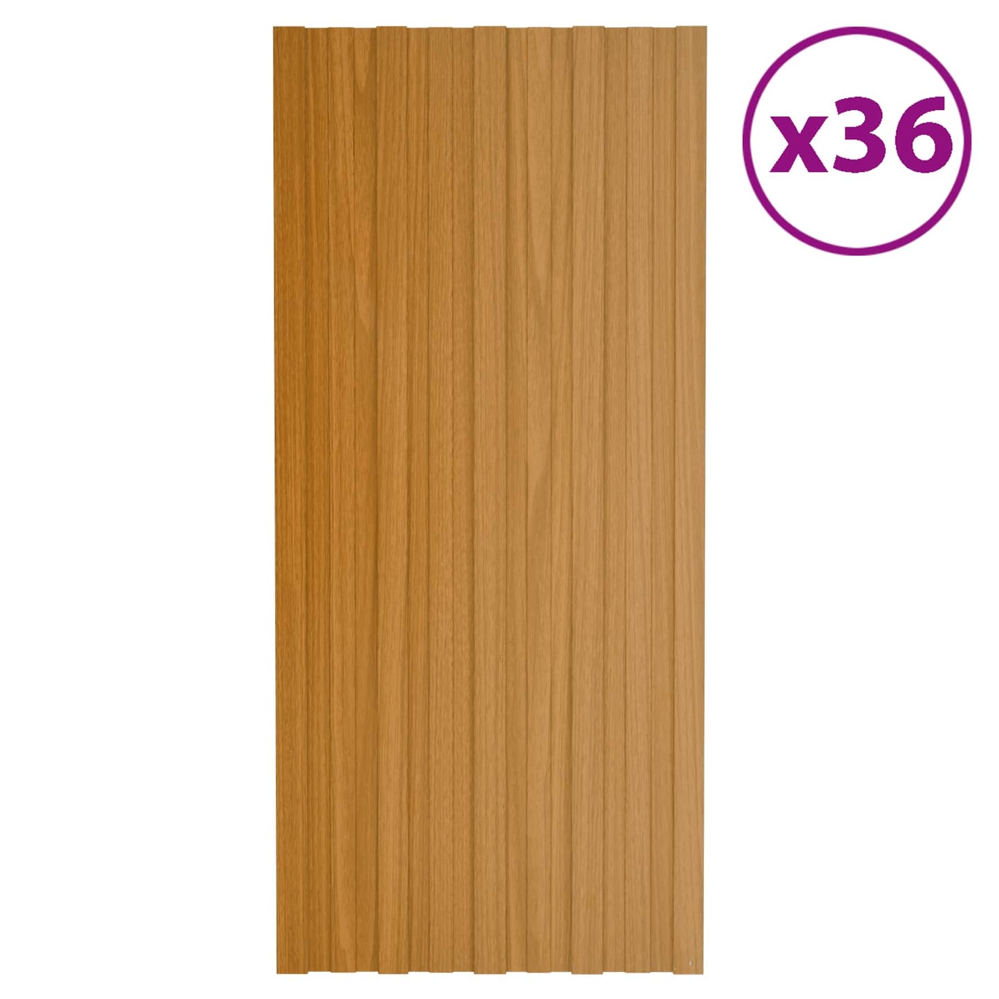Roof Panel 36 pcs Natural 39.37 x 17.72 in Galvanised steel