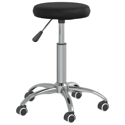 Massage Stool Black Faux leather, chrome steel Swivel Modern