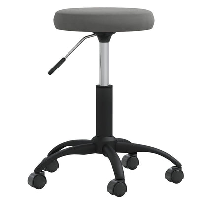 Massage Stool Dark Grey Velvet (100% polyester), Powder-Coated Steel