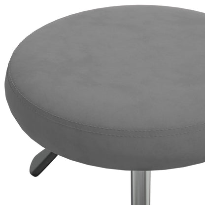 Massage Stool Dark Grey Velvet (100% polyester), Powder-Coated Steel