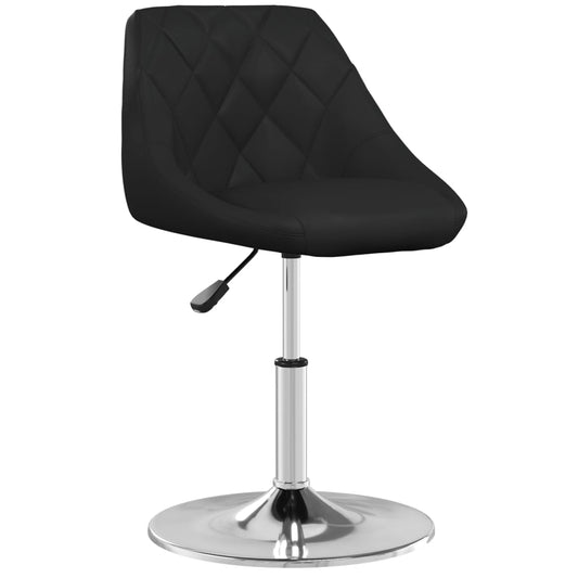 Bar Stool Black Faux leather, chromed steel