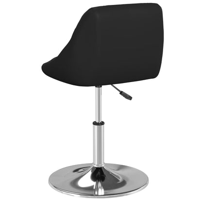 Bar Stool Black Faux leather, chromed steel