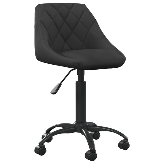 Office Chair Black Velvet (100% polyester), black powder-coated steel