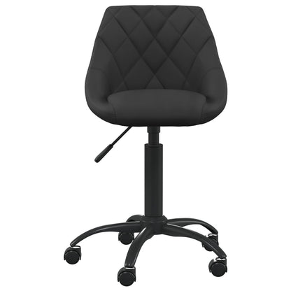 Office Chair Black Velvet (100% polyester), black powder-coated steel