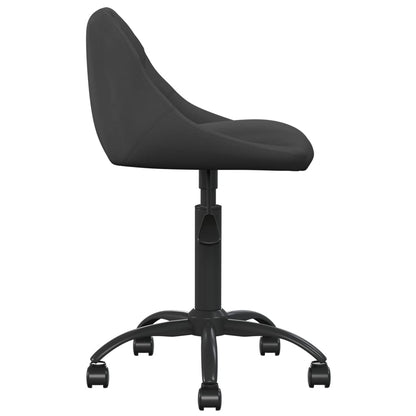 Office Chair Black Velvet (100% polyester), black powder-coated steel