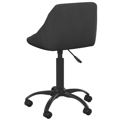 Office Chair Black Velvet (100% polyester), black powder-coated steel
