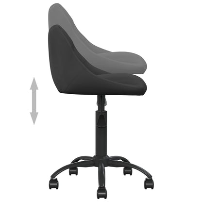 Office Chair Black Velvet (100% polyester), black powder-coated steel