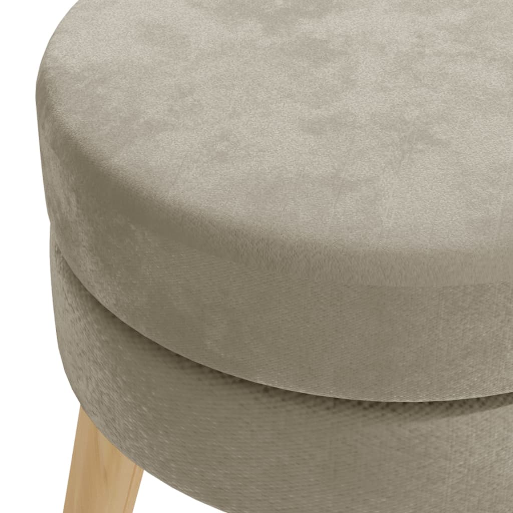 Ottoman Dark grey Velvet, wood Compact and space-saving Modern