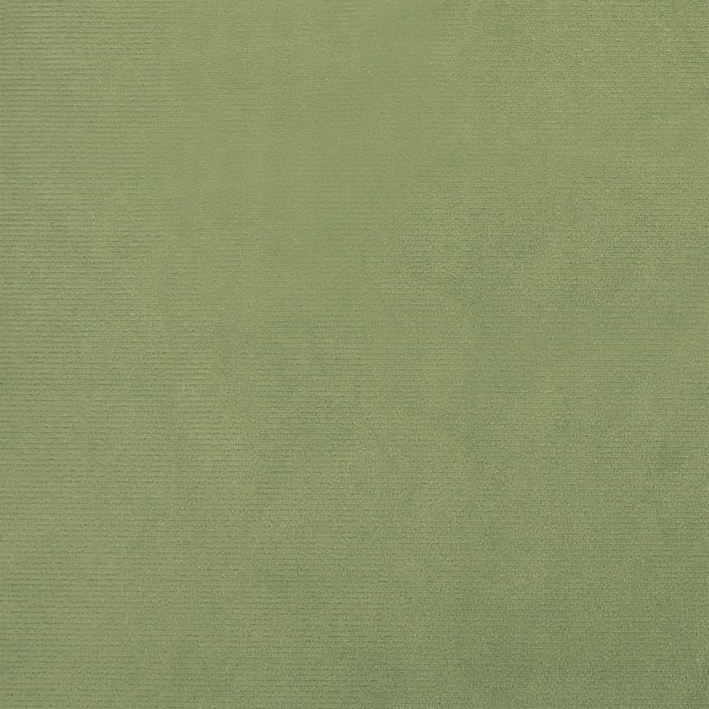 Round Storage Hocker Mustard Green Velvet 12.2" x 14.6"