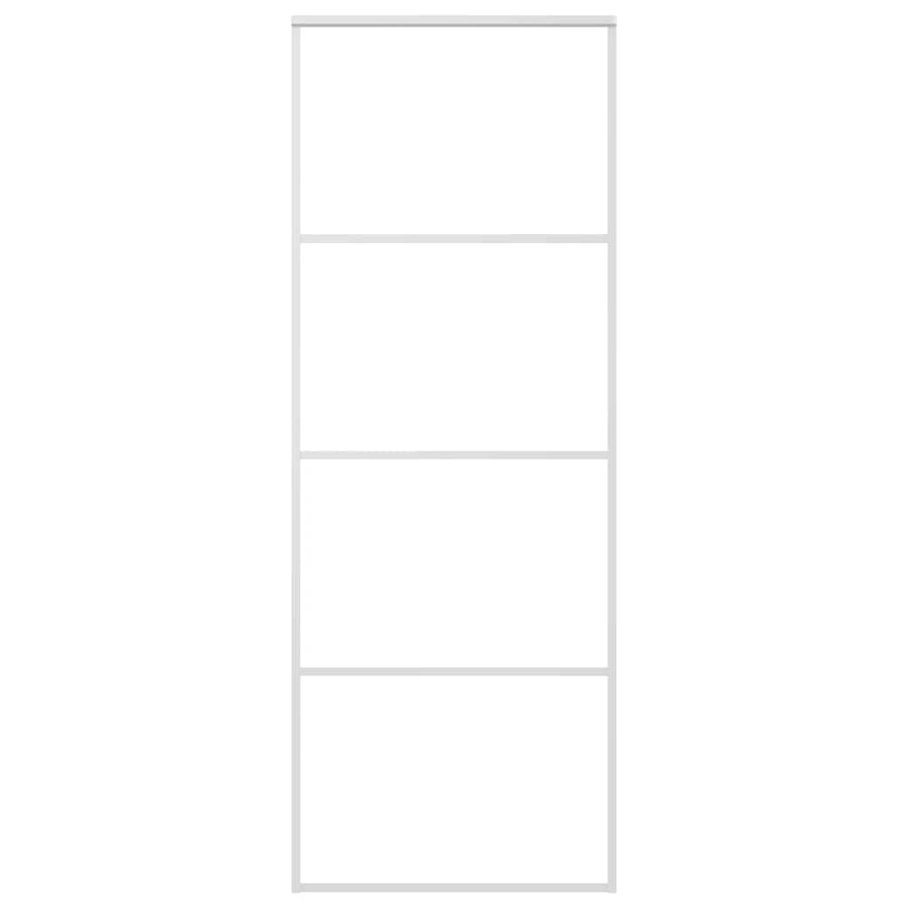 Sliding Door Frosted ESG Glass and Aluminum 29.9"x80.7" White