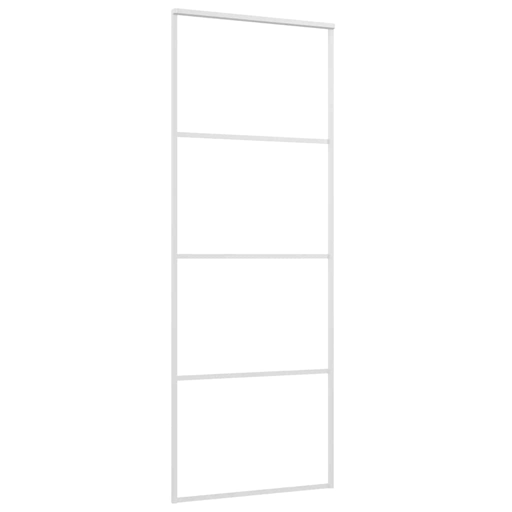 Sliding Door Frosted ESG Glass and Aluminum 29.9"x80.7" White