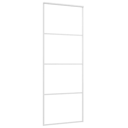 Sliding Door Frosted ESG Glass and Aluminum 29.9"x80.7" White