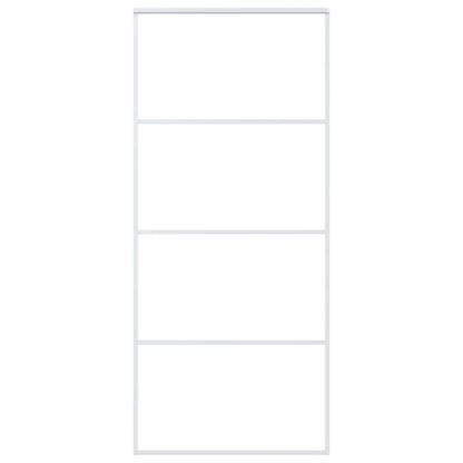 Sliding Door Frosted ESG Glass and Aluminum 35.4"x80.7" White