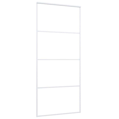 Sliding Door Frosted ESG Glass and Aluminum 35.4"x80.7" White
