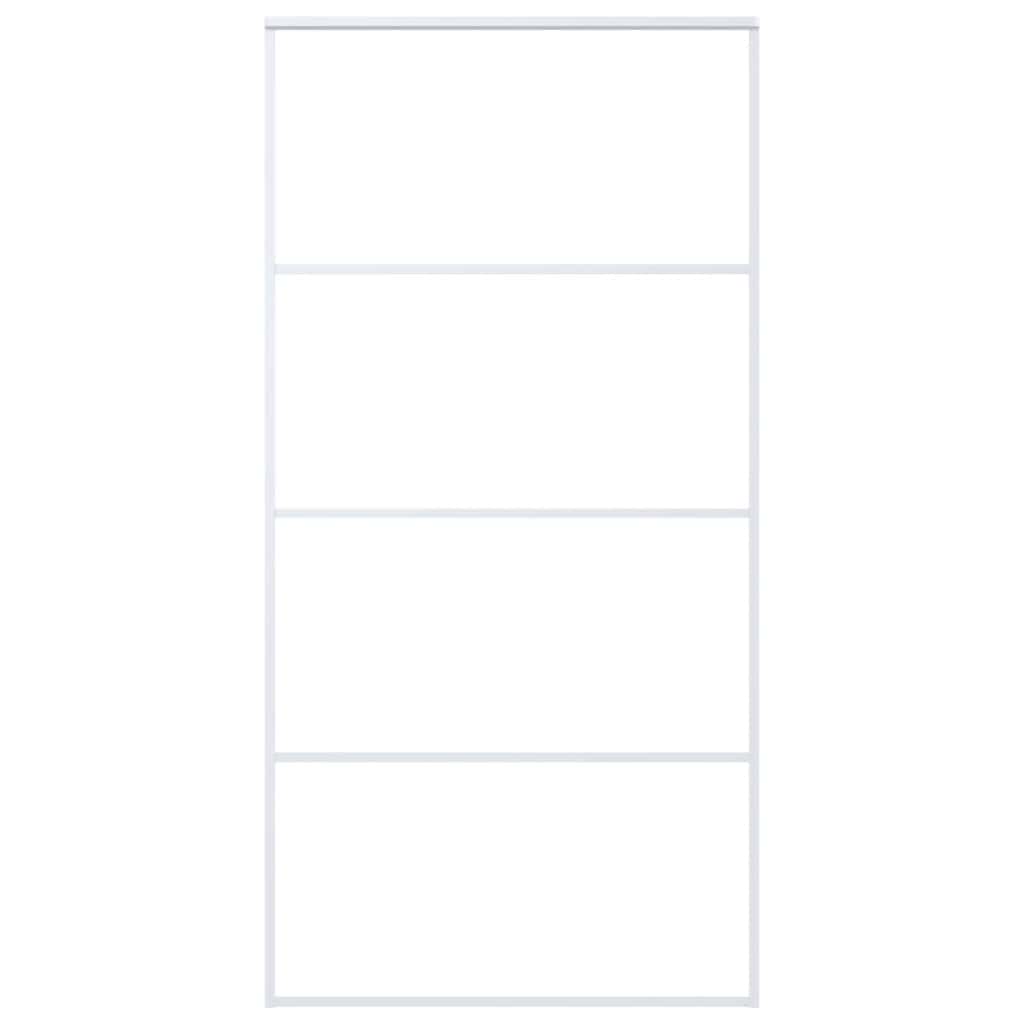 Sliding Door ESG Glass and Aluminum 40.4"x80.7" White