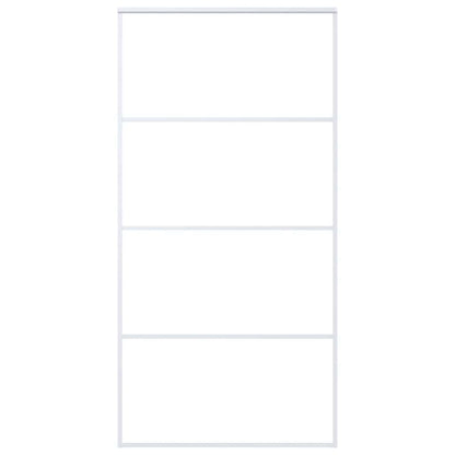 Sliding Door ESG Glass and Aluminum 40.4"x80.7" White